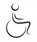 Rollstuhlbild - Pictogramm eines Rollstuhls
